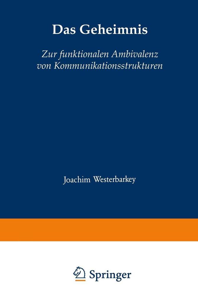 Das Geheimnis - Joachim Westerbarkey