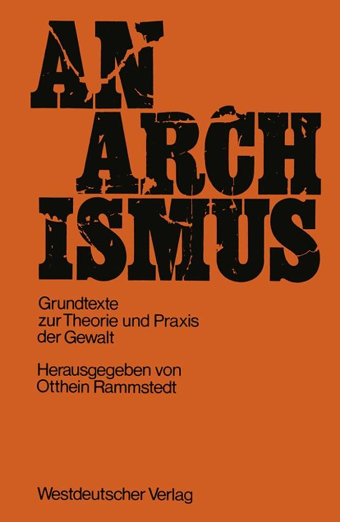 Anarchismus - Otthein Rammstedt Rammstedt