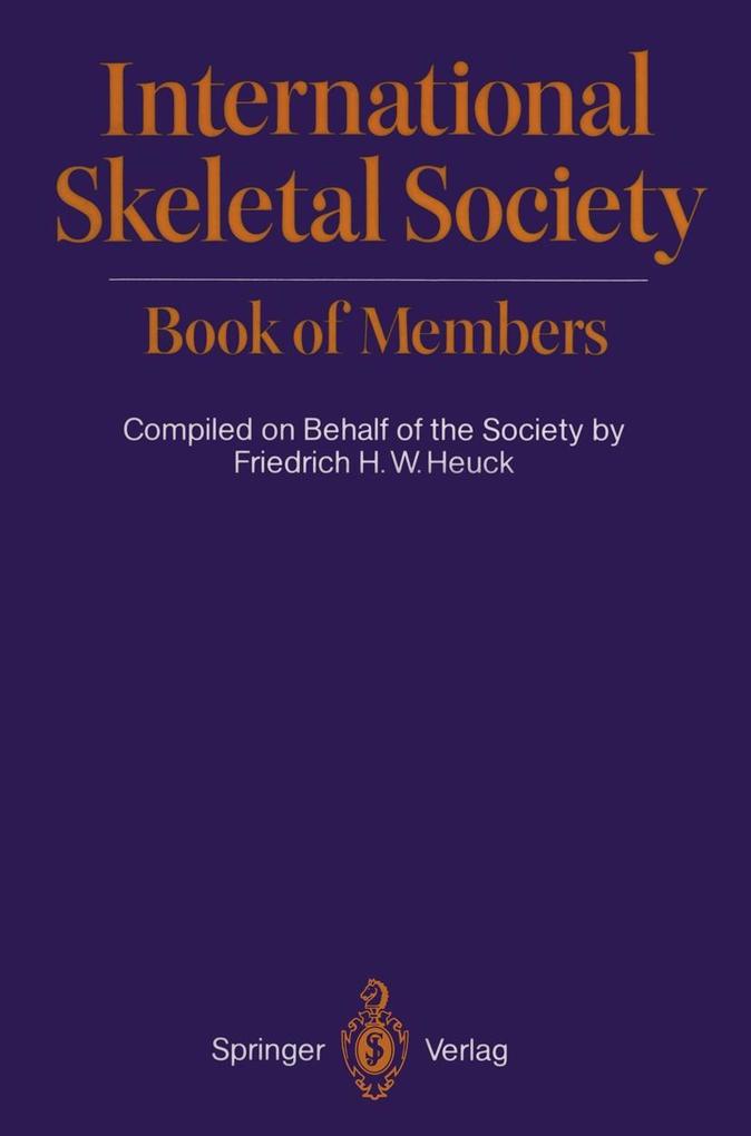 International Skeletal Society Book of Members