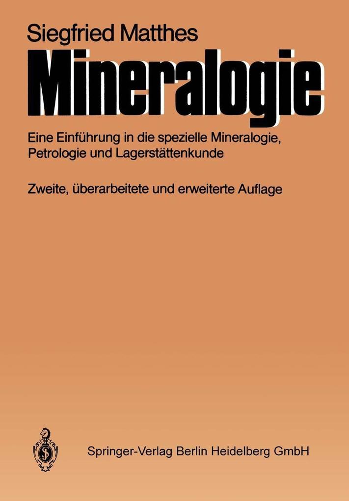 Mineralogie - Siegfried Matthes