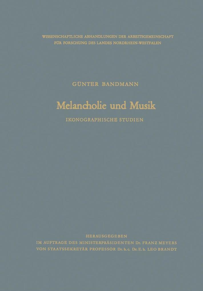 Melancholie und Musik - Günter Bandmann
