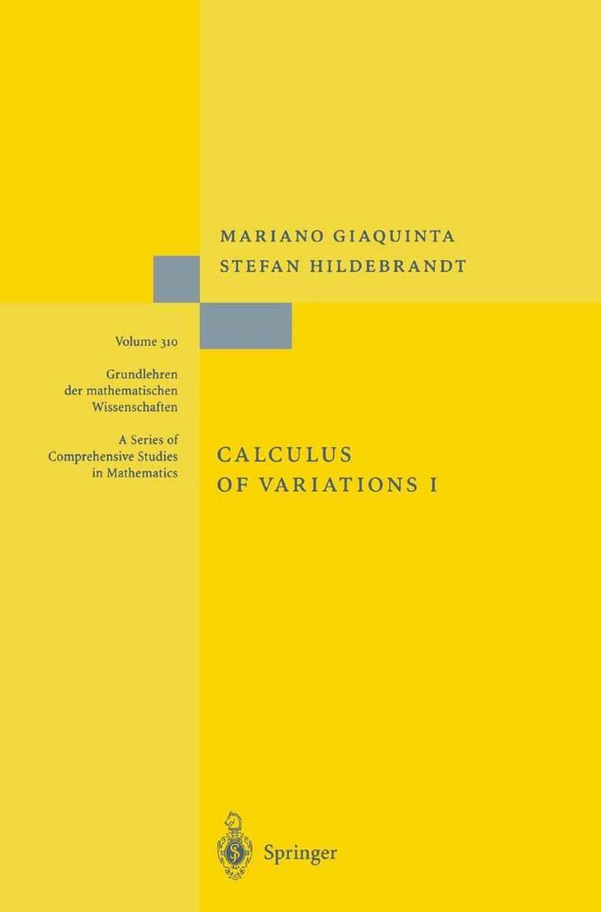 Calculus of Variations I - Mariano Giaquinta/ Stefan Hildebrandt