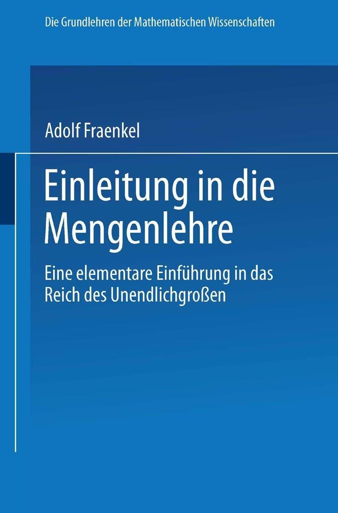 Einleitung in die Mengenlehre - Adolf Fraenkel