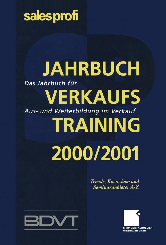 Jahrbuch Verkaufstraining 2000/2001
