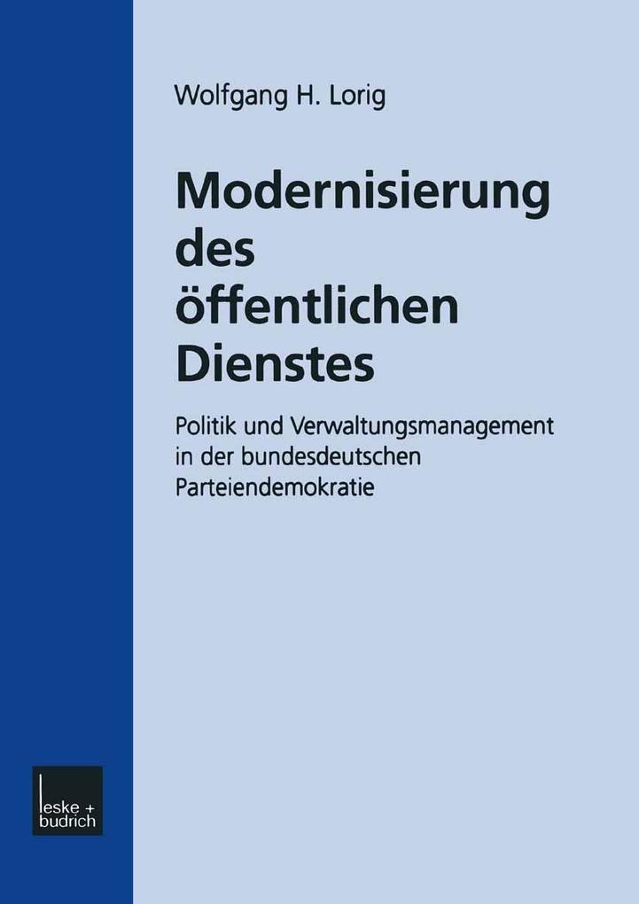 Modernisierung des Öffentlichen Dienstes - Wolfgang H. Lorig
