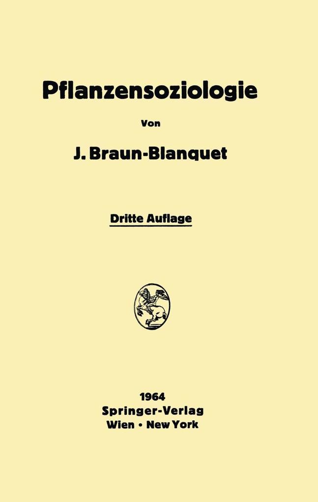 Pflanzensoziologie - Josias Braun-Blanquet