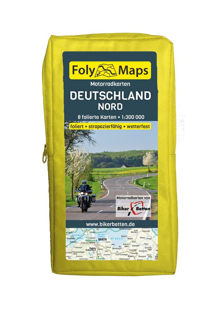 FolyMaps Motorradkarten Deutschland Nord 1 : 300 000 - Bikerbetten