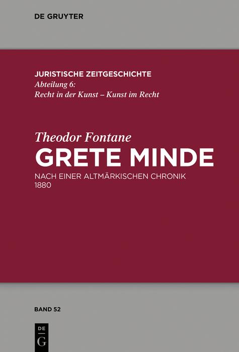 Theodor Fontane Grete Minde - Theodor Fontane/ Anja Schiemann/ Walter Zimorski
