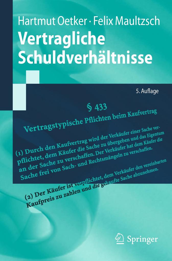Vertragliche Schuldverhältnisse - Hartmut Oetker/ Felix Maultzsch