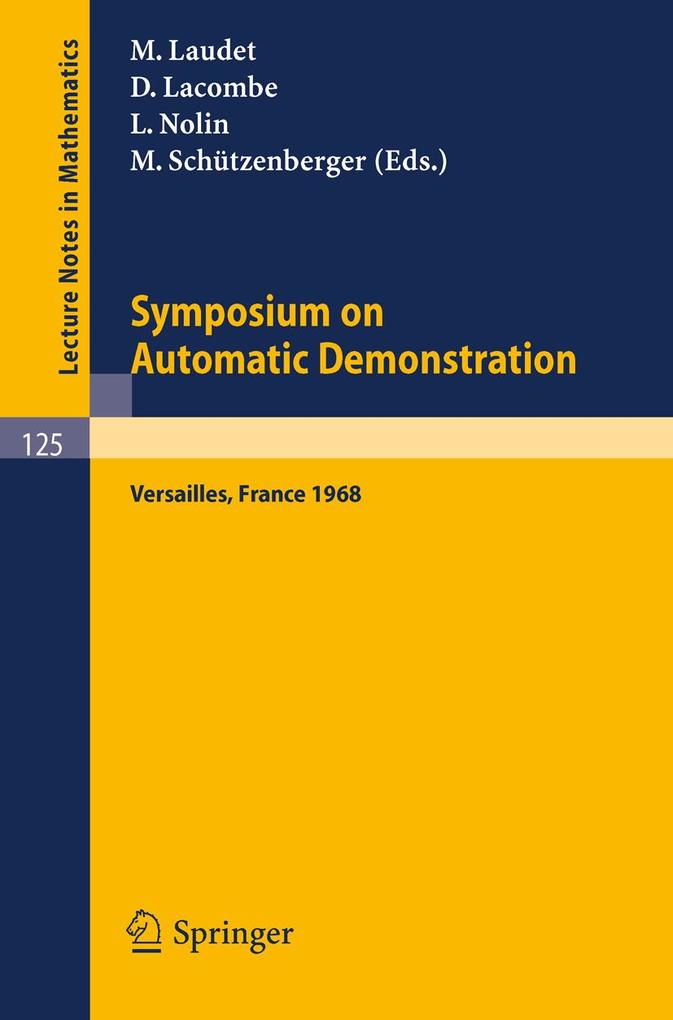 Symposium on Automatic Demonstration