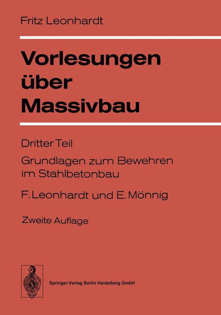 Vorlesungen über Massivbau - F. Leonhardt/ E. Mönnig