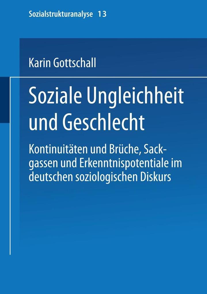 Soziale Ungleichheit und Geschlecht - Karin Gottschall