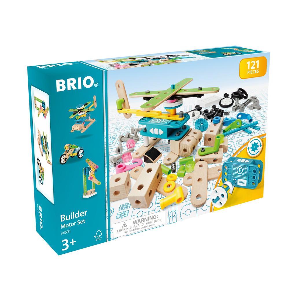 Brio Ab Brio Builder 34591 Motor-Konstruktionsset 120 Tlg. - Umfangreiches Set Mit Motor Zum Konstruieren Von Hubschraubern Autos Und Weiteren Beweglichen Objekten Im Brio Builder Konstruktionssystem - Für Kinder Ab 3 Jahren - Bild 13