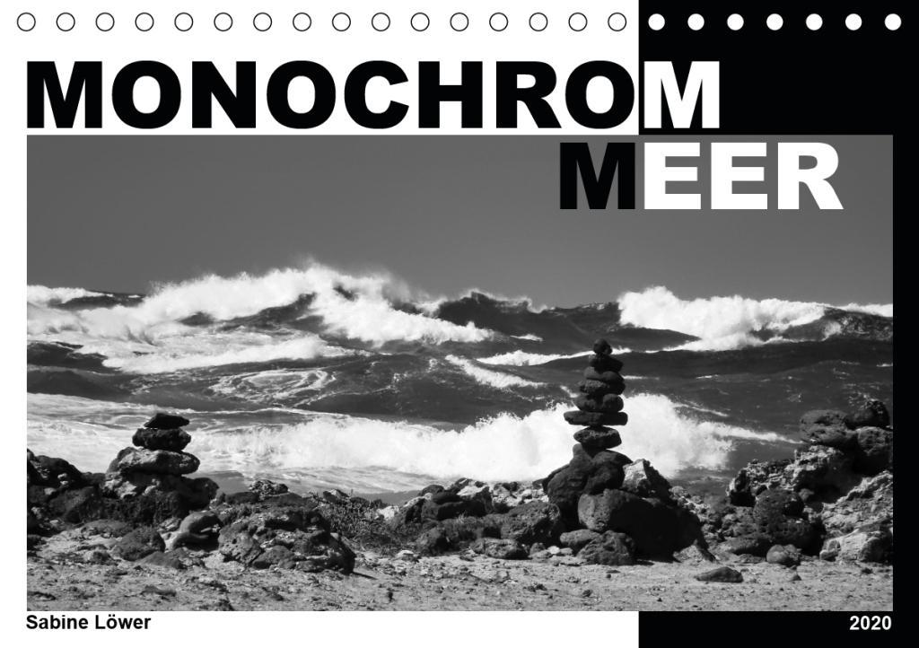 Monochrom Meer (Tischkalender 2020 DIN A5 quer)