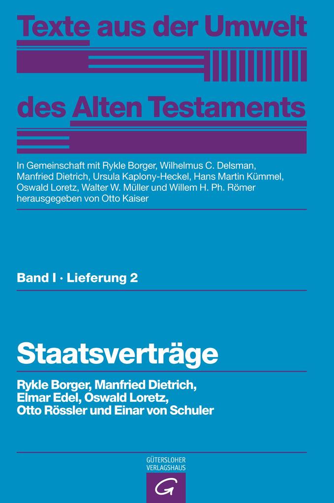 Staatsverträge - Rykle Borger/ Manfried Dietrich/ Elmar Edel/ Oswald Loretz/ Otto Rössler