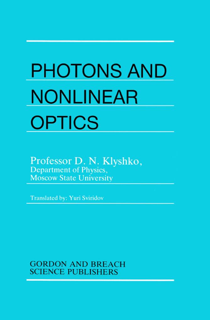 Photons Nonlinear Optics