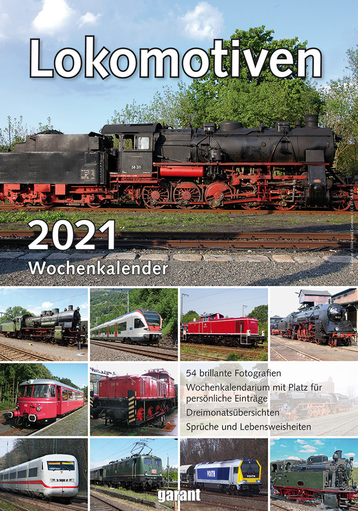 9783735921253 - Wochenkalender Lokomotiven 2021 - Herausgeber: garant