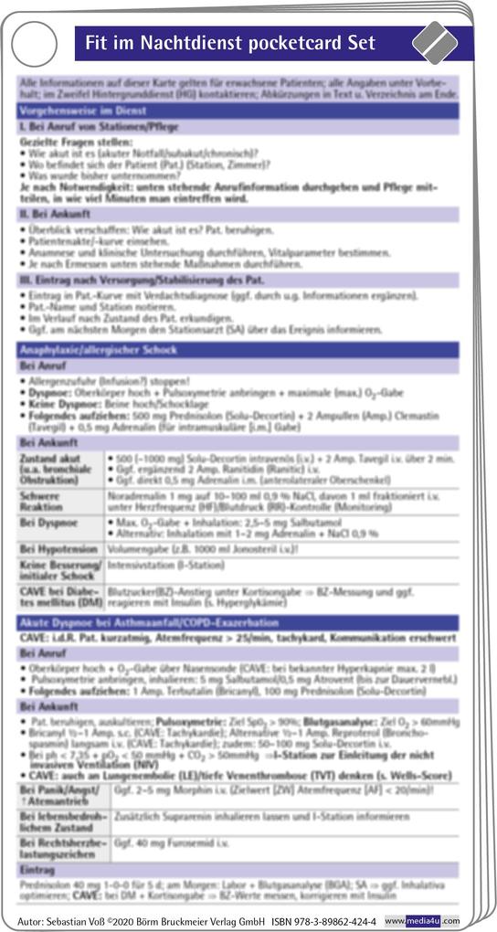 Fit im Nachtdienst pocketcard Set - Bild 6