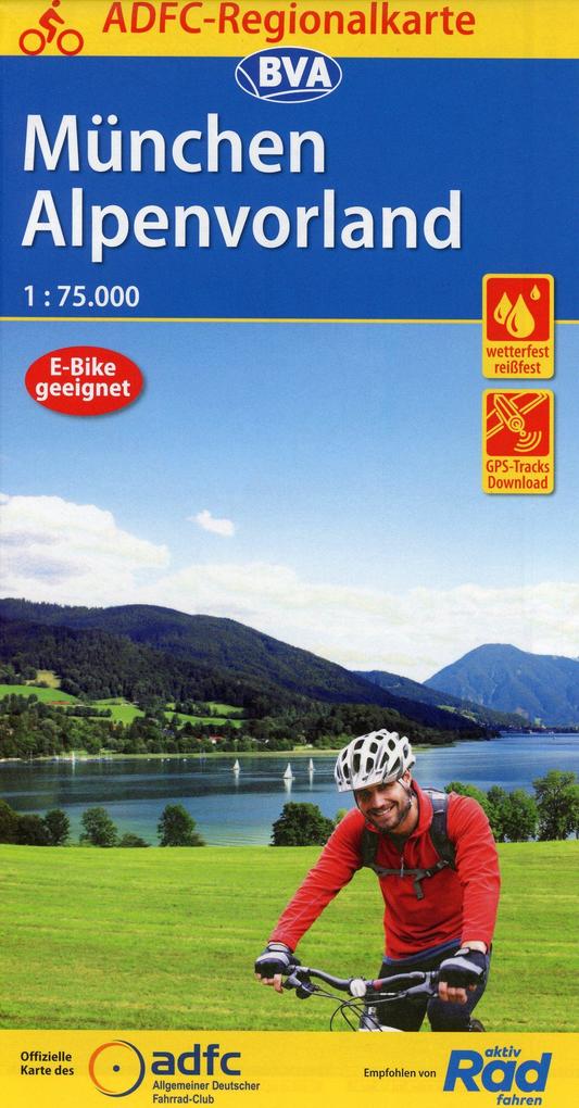 ADFC-Regionalkarte München Alpenvorland mit Tagestouren-Vorschlägen 1:75.000 reiß- und wetterfest GPS-Tracks Download