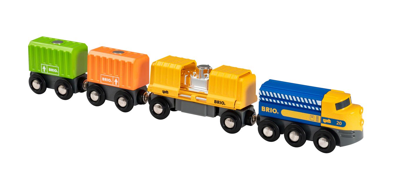 Brio Mehrfarbig Güterzug Mit Drei Waggons - Image 17