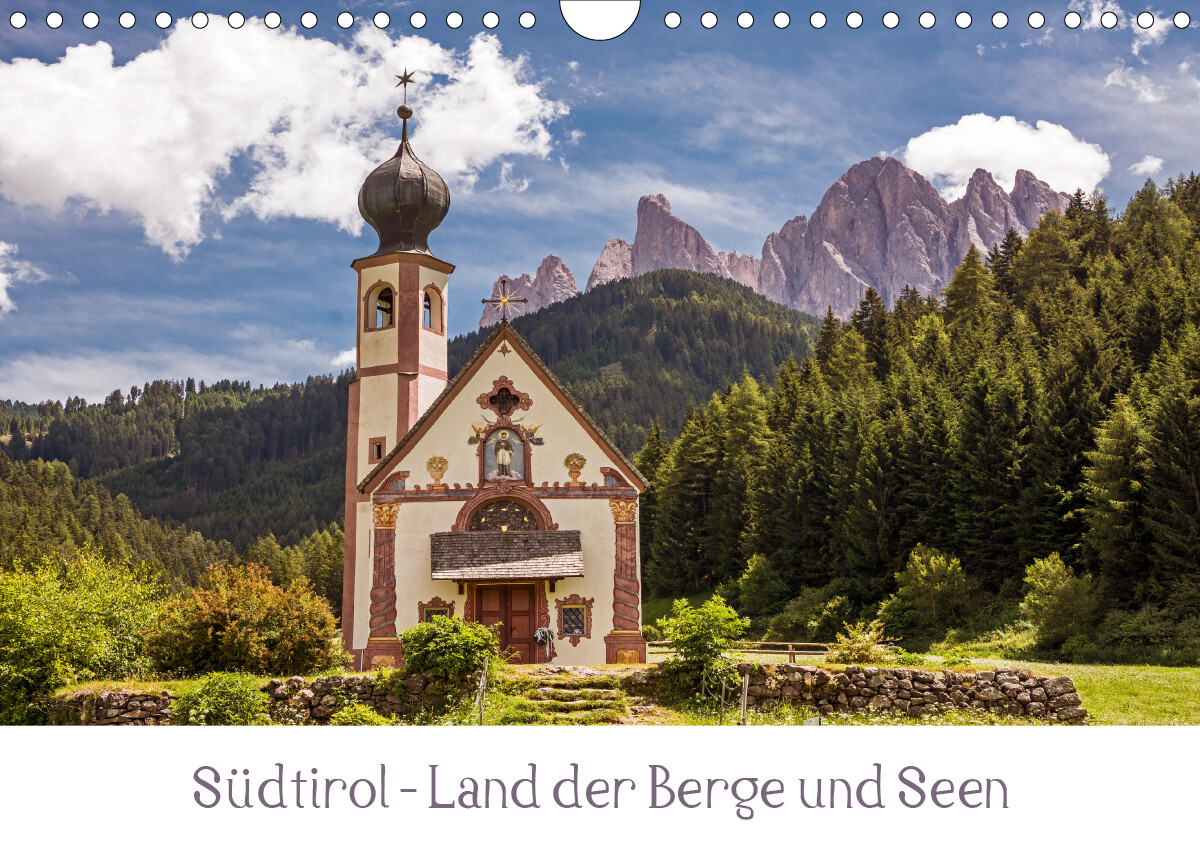 Südtirol - Land der Berge und Seen (Wandkalender 2021 DIN A4 quer)