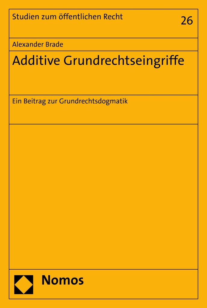 Additive Grundrechtseingriffe - Alexander Brade