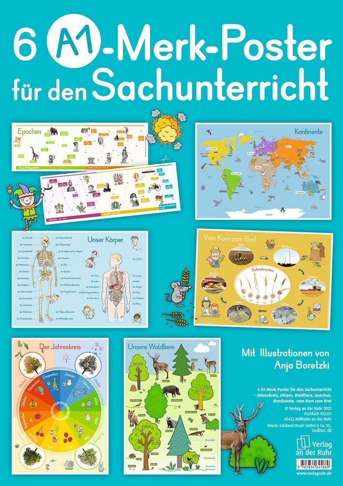 Anja Boretzki ~ 6 A1-Merk-Poster für den Sachunterricht  Jahr ... 9783834645869 - Image 4