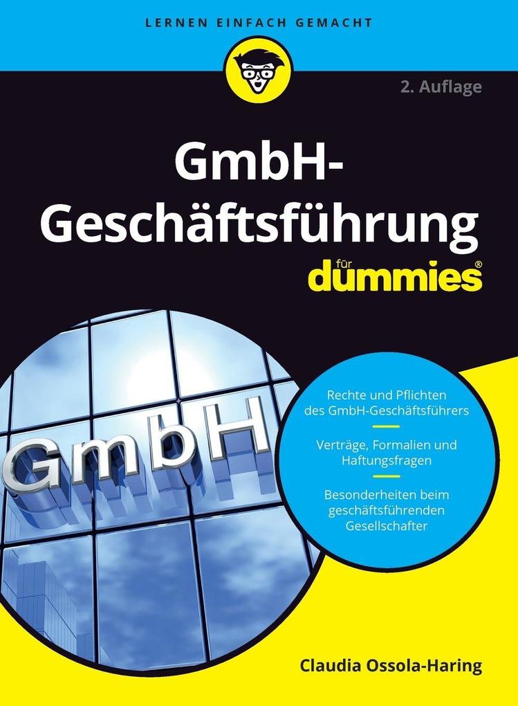 GmbH-Geschäftsführung für Dummies Claudia Ossola-Haring - Bild 6