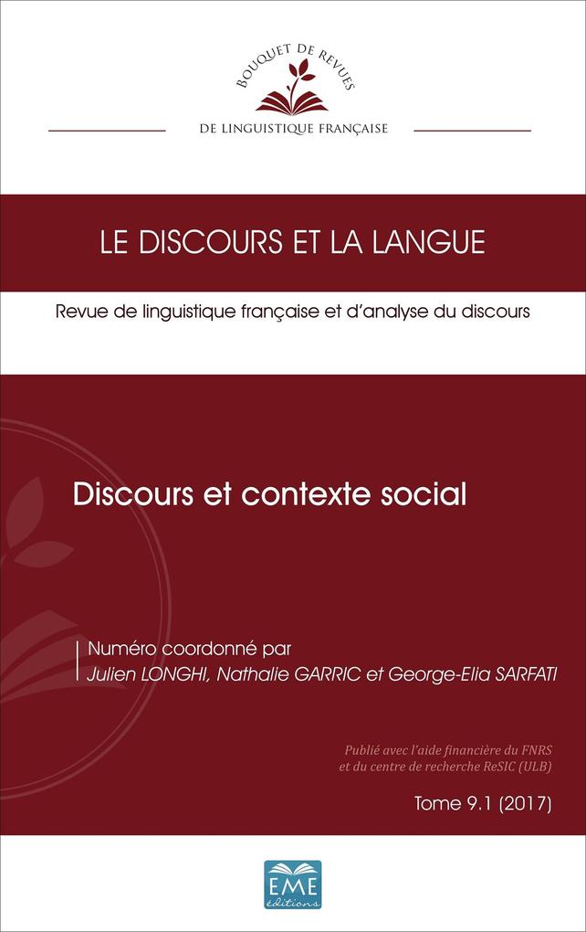Discours et contexte social - Longhi Julien Longhi