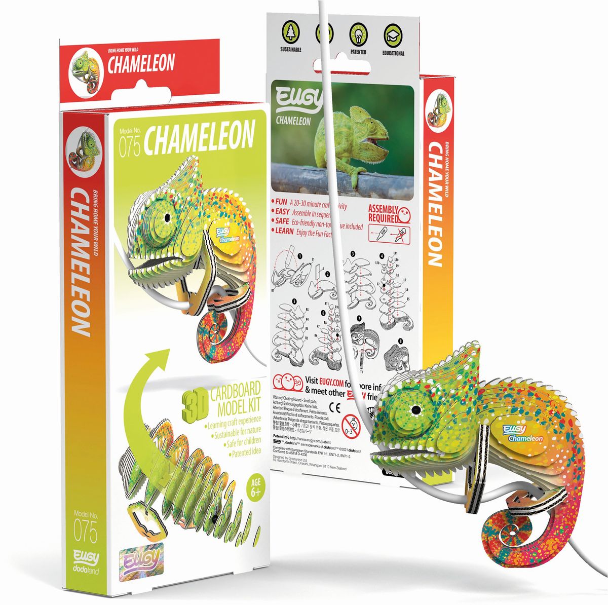Fat Brain Toys Eugy das Chamäleon 3D Eco Puzzle - Bild 5