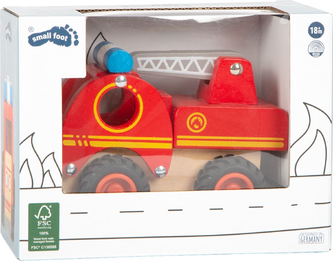 Small Foot - Wooden Fire Truck with Ladder - Image 13