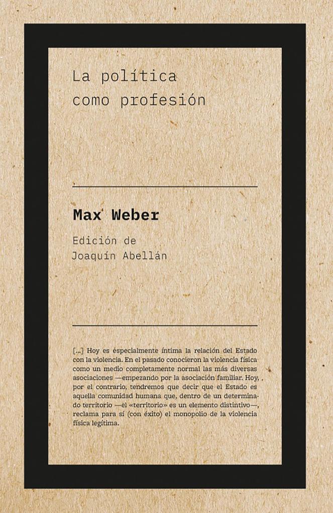 La política como profesión - Max Weber