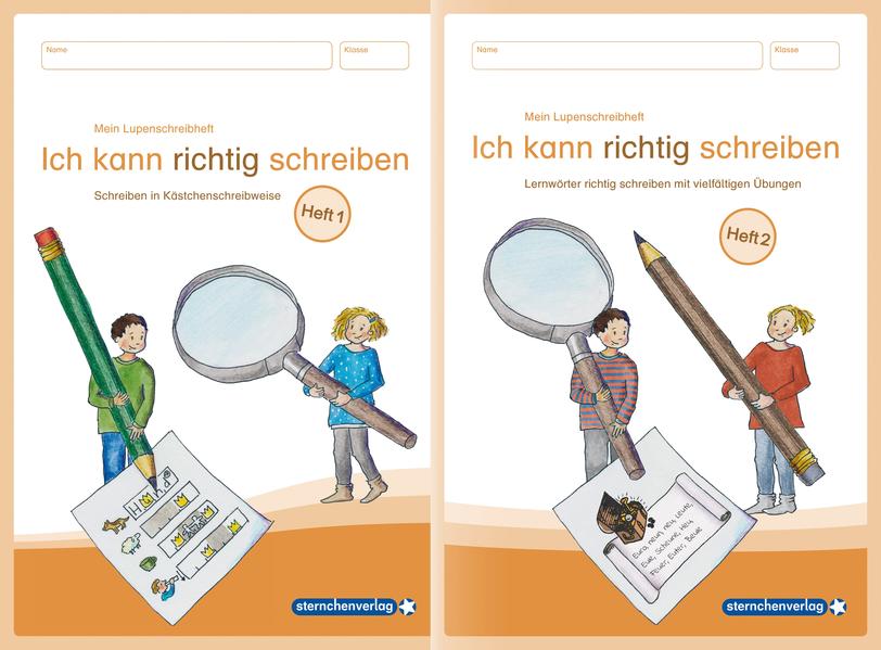 Mein Lupenschreibheft 1 und 2 - Ich kann richtig schreiben - - Katrin Langhans/ sternchenverlag GmbH