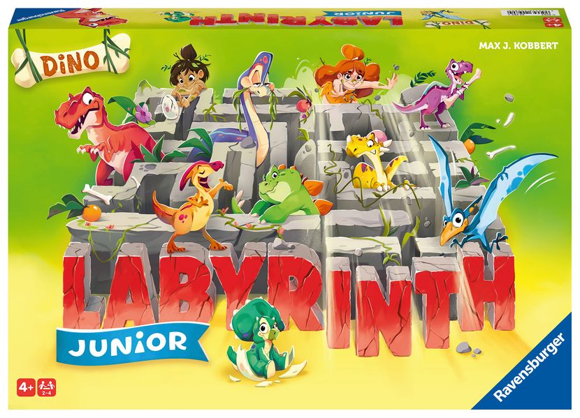 Ravensburger® 20980 - Dino Junior Labyrinth - Familienklassiker für die Kleinen Spiel für Kinder ab 4 Jahren - Gesellschaftspiel geeignet für 2-4 Spie
