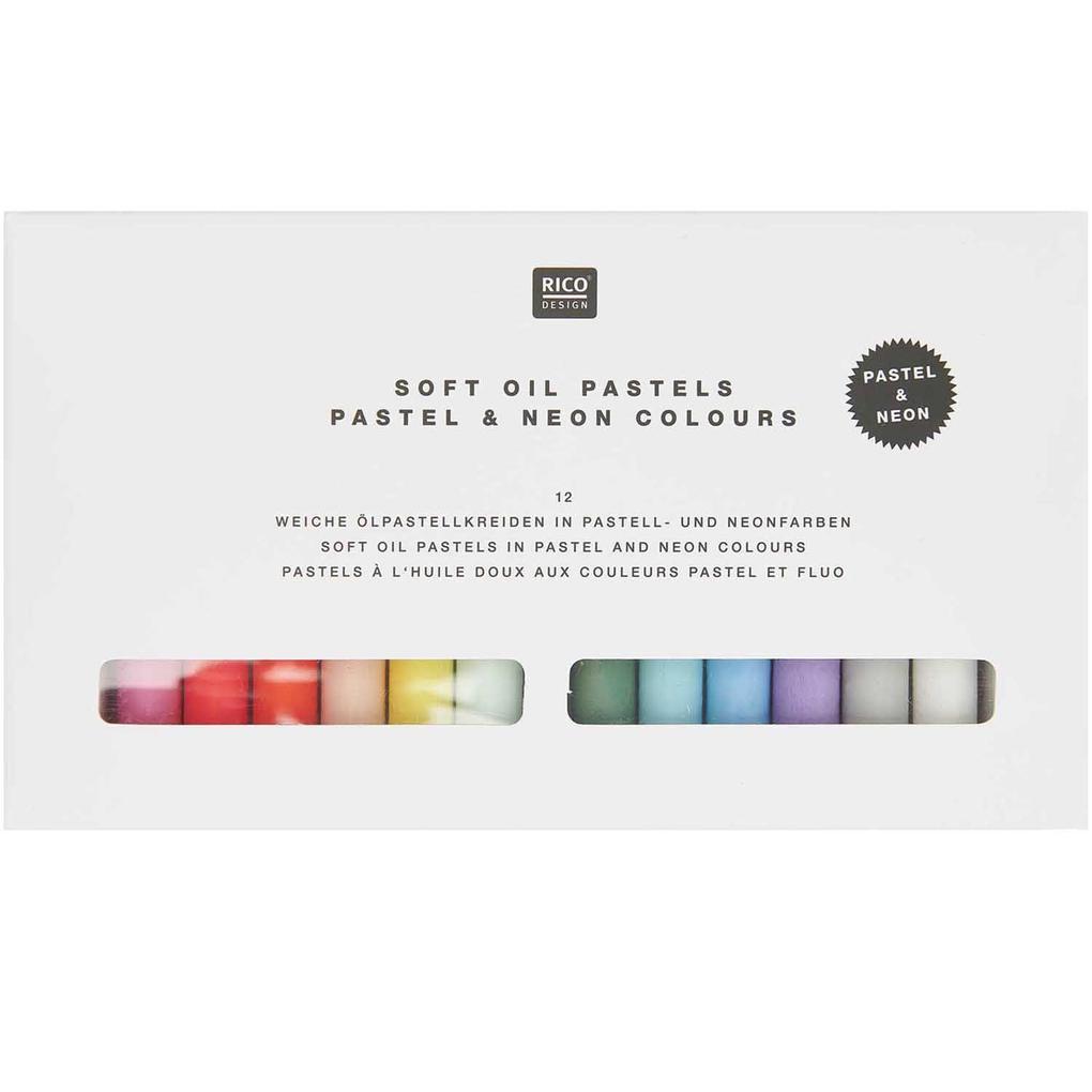 Rico Design Ölpastellkreide Pastell & Neon 12 Farben - Image 8