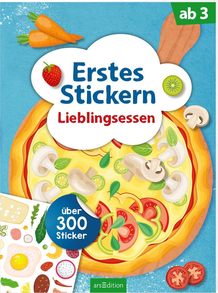 Erstes Stickern – Lieblingsessen: Über 300 Sticker | Erstes Stickerheft für Kindergartenkinder ab 3 Jahren - Bild 6