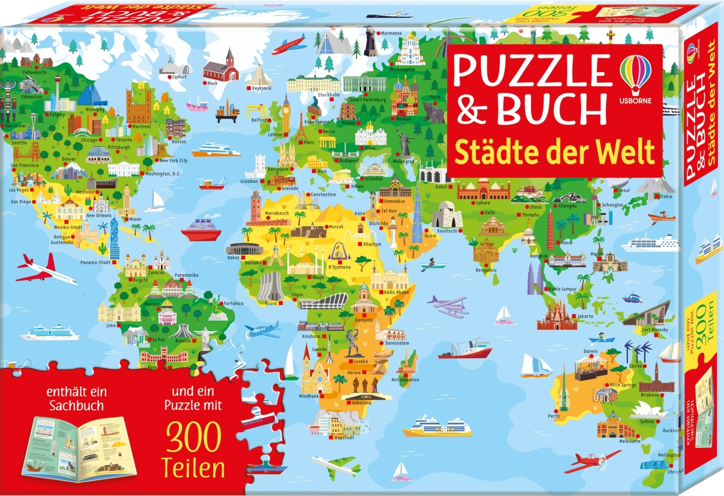 Usborne Publishing Mehrfarbig Puzzle & Buch: Städte Der Welt (200 Teile) - Bild 6
