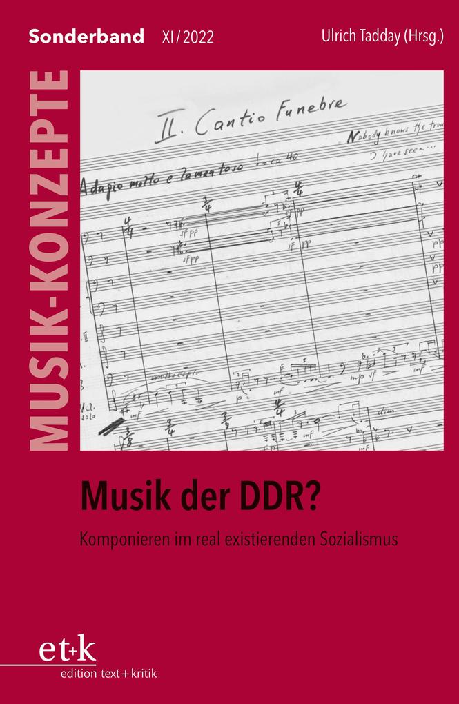 MUSIK-KONZEPTE Sonderband - Musik der DDR?