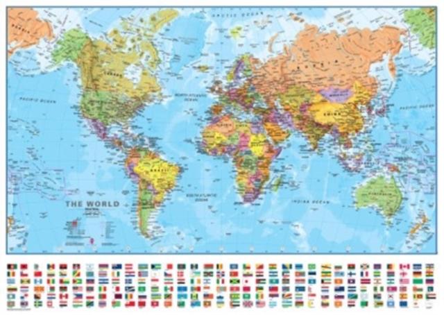 Maps International Ltd World Political Laminated - Image 3