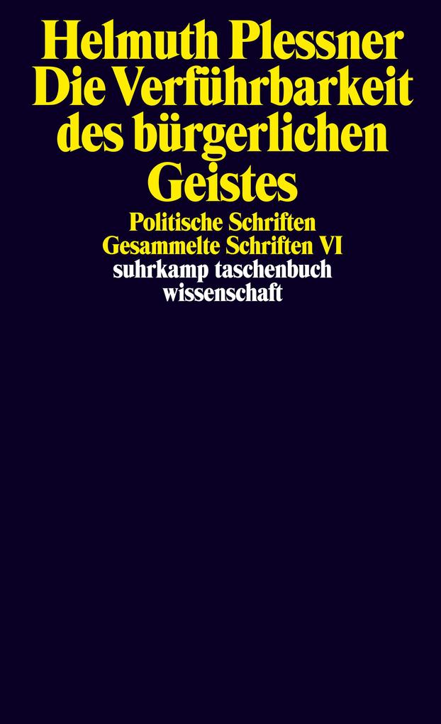 Die Verführbarkeit des bürgerlichen Geistes. Politische Schriften - Helmuth Plessner