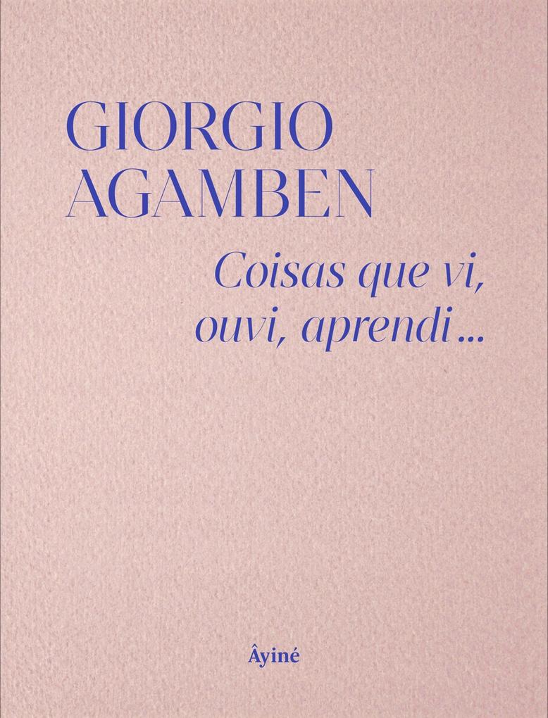 Coisas que vi ouvi aprendi... - Giorgio Agamben