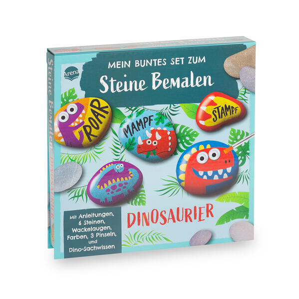 Arena Verlag Gmbh Mein Buntes Set Zum Steine Bemalen. Dinosaurier - Image 8