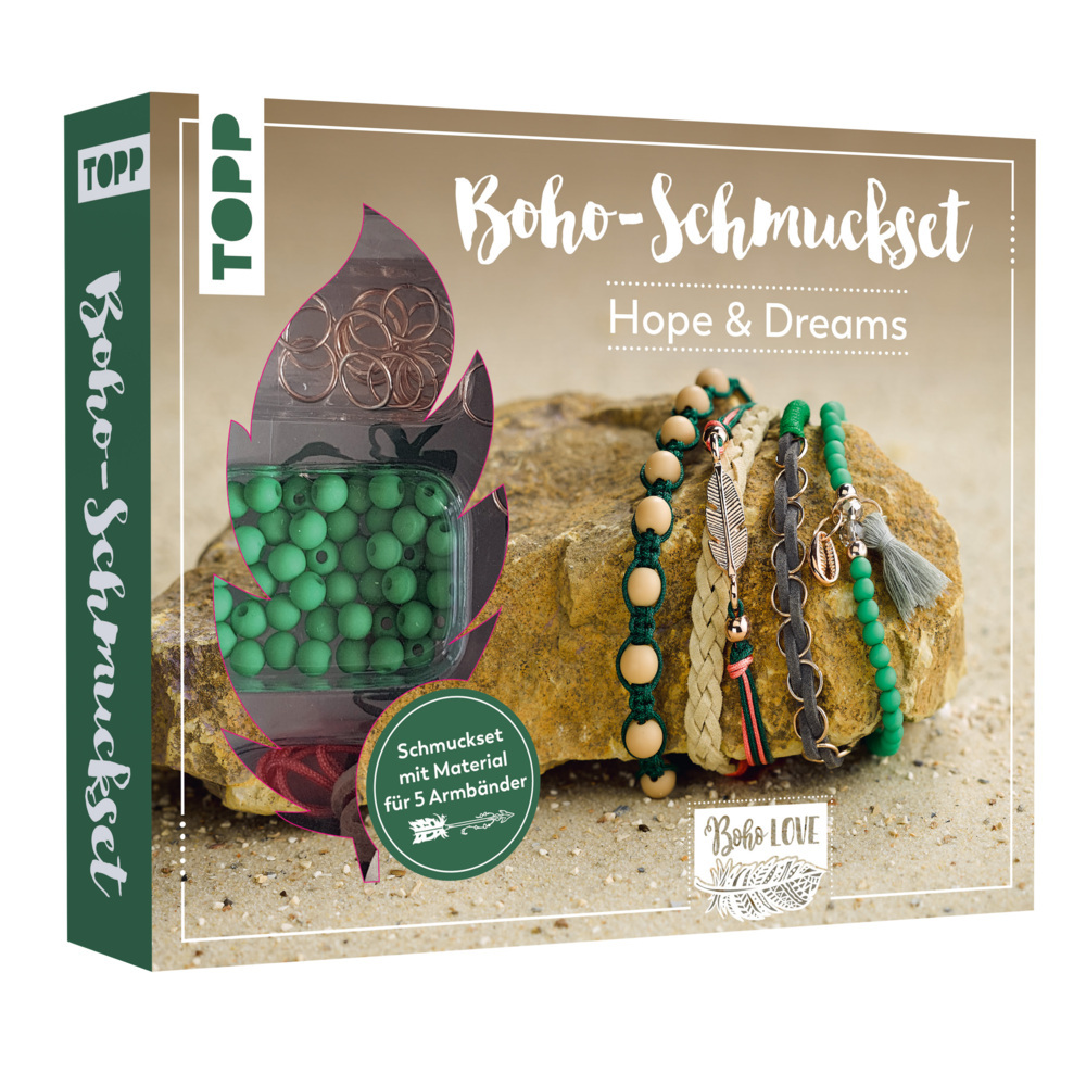 Grün Boho-Schmuckset Hope & Dreams (Grün) - Image 11