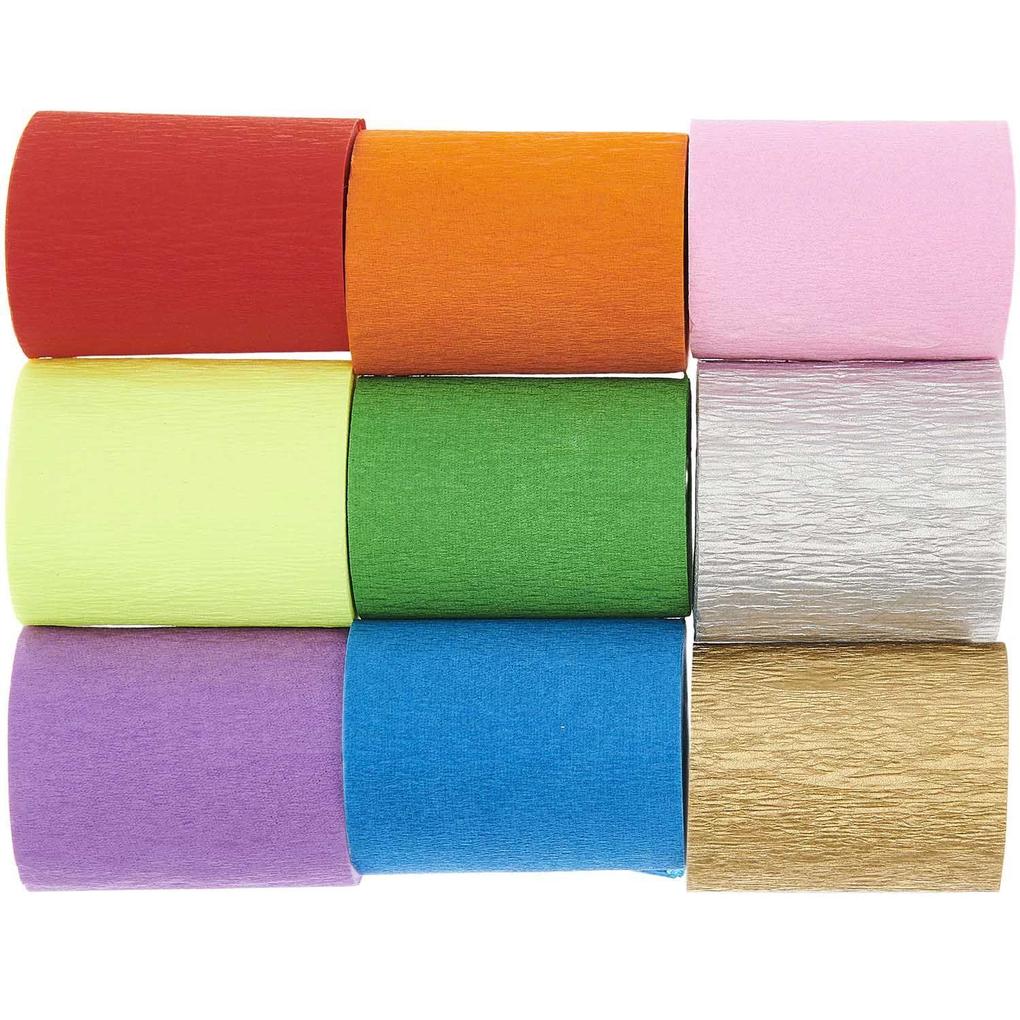 Rico Design Gmbh & Co.kg Kreppbänder Regenbogen Klassik Mix Fsc Mix 9 Stk 55 Cm X 10 M - Image 5