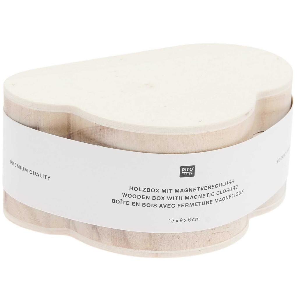 Rico Design Gmbh & Co.kg Holzbox Wolke Mit Magnetverschluss 13 X 9 X 6 Cm Fsc 100%