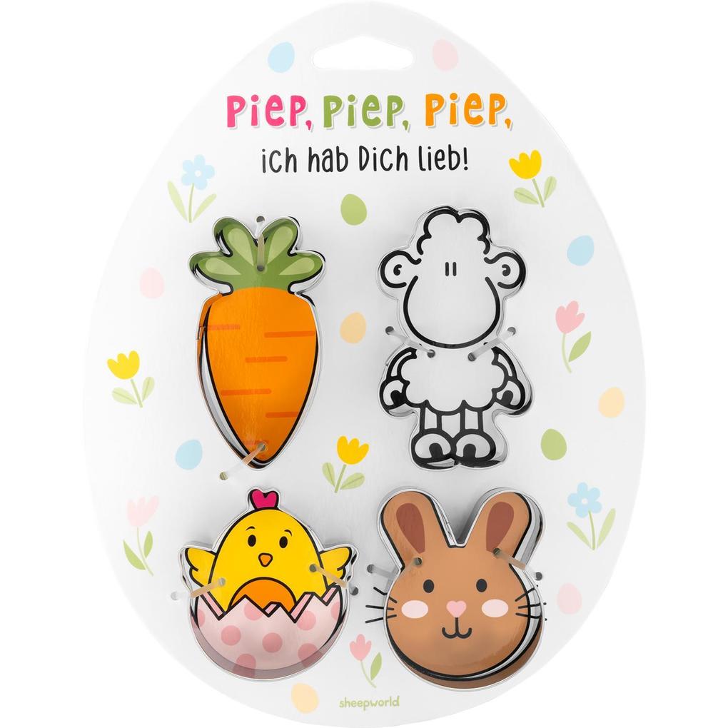 Sheepworld Silber Ausstecher-Set Motiv 'Piep, Piep, Piep, Ich Hab Dich Lieb!', Ausstechformen, - Image 3