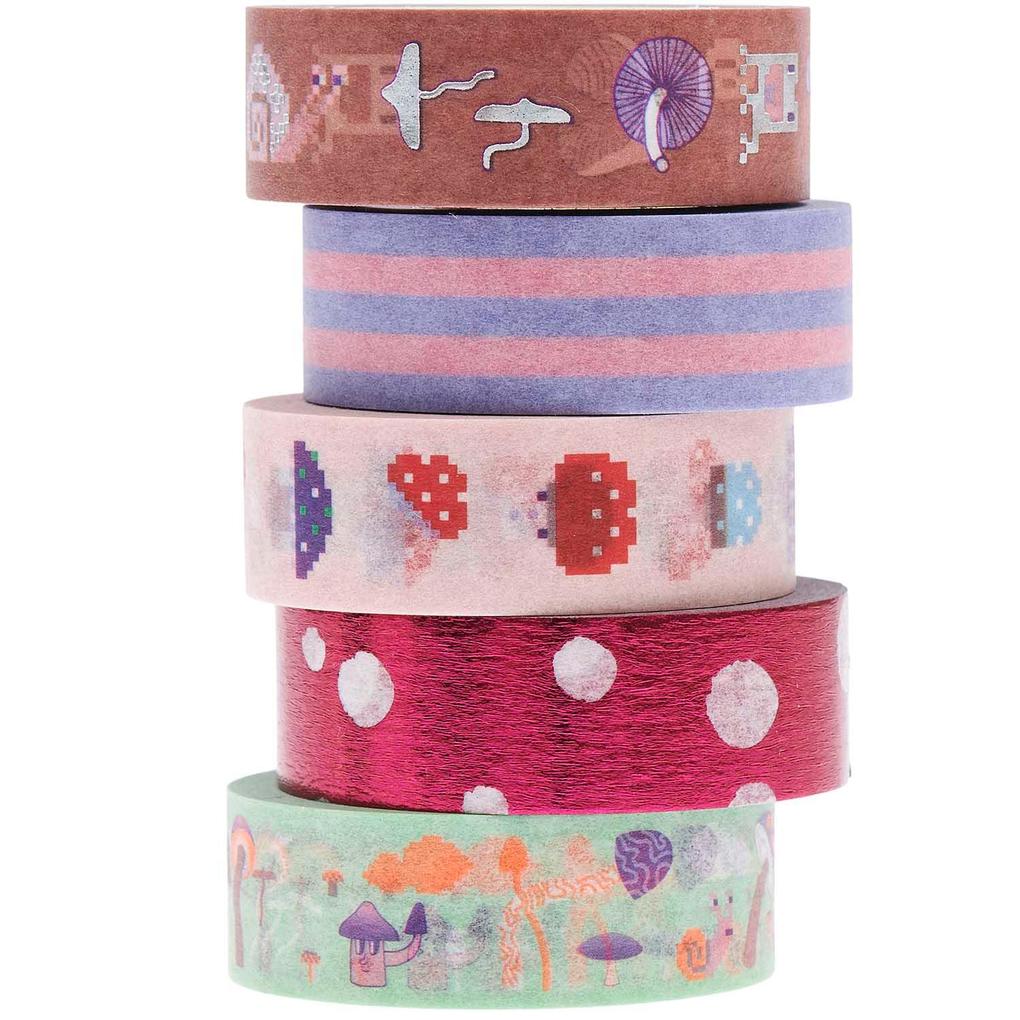 Rico Design Mehrfarbig Washi Tape, Tape Set Shrooom, Big Shroomies Fsc Mix - Image 7