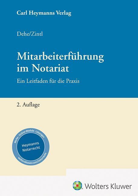 Heymanns Verlag Gmbh Mitarbeiterführung Im Notariat - Bild 5