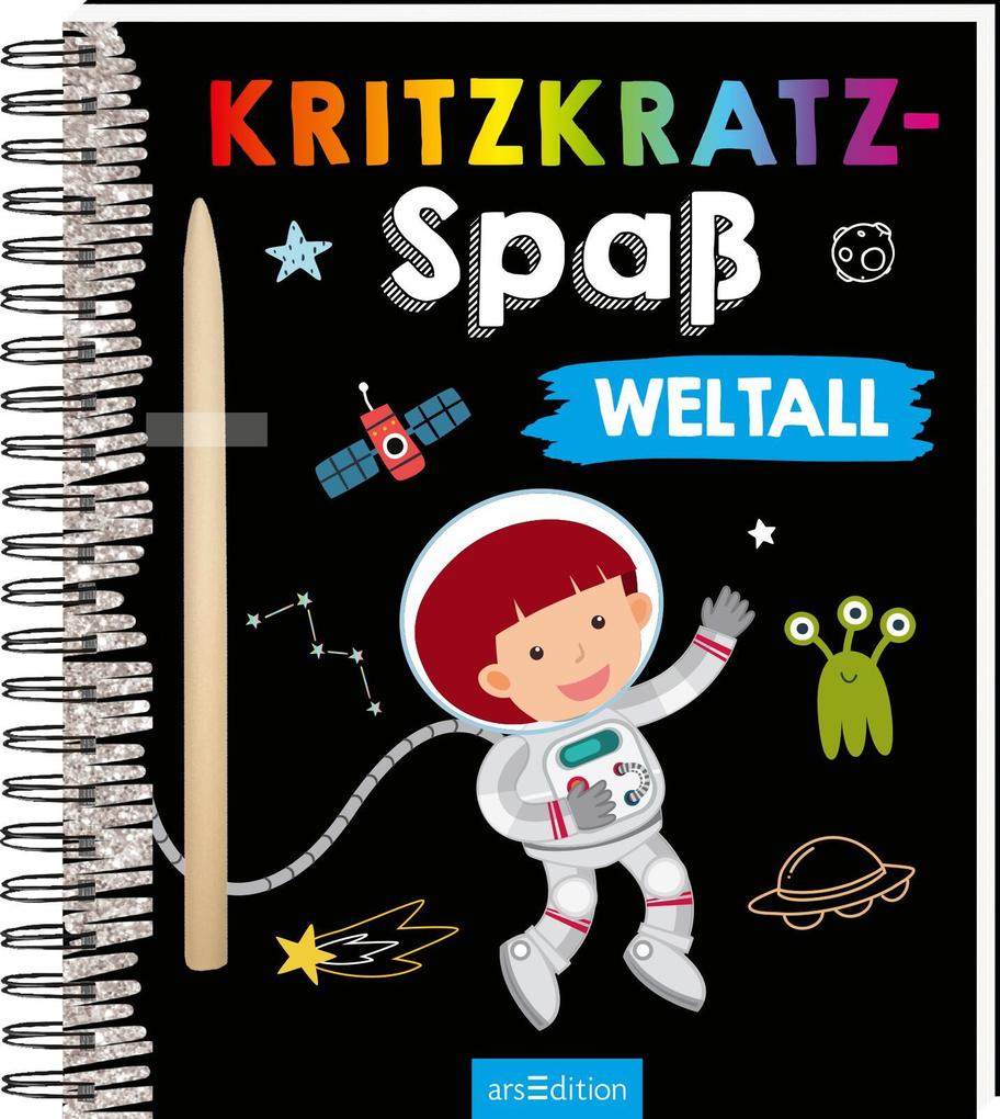 Kritzkratz-Spaß Weltall: Kreativer Kratzelspaß mit Malideen und Holzstift für Kinder ab 5 Jahren - Bild 4