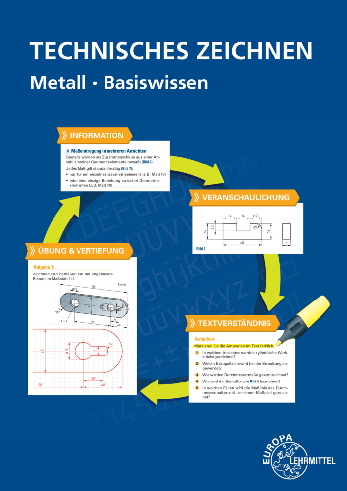 Europa Lehrmittel Verlag Technisches Zeichnen Metall Basiswissen - Bild 6